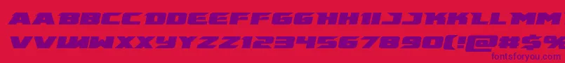 フォントemissaryital – 赤い背景に紫のフォント
