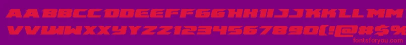 emissaryital-fontti – punaiset fontit violetilla taustalla