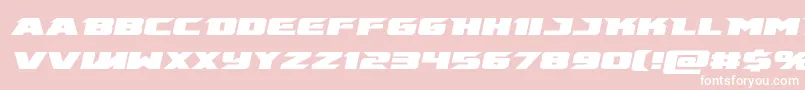 emissaryital Font – White Fonts on Pink Background