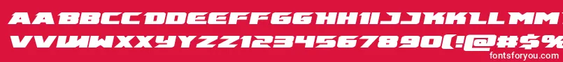 emissaryital Font – White Fonts on Red Background