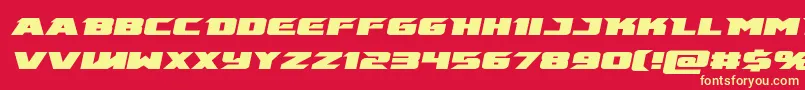 emissaryital Font – Yellow Fonts on Red Background