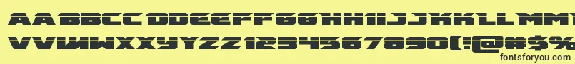 emissarylaser Font – Black Fonts on Yellow Background