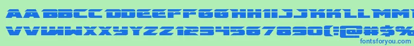 emissarylaser Font – Blue Fonts on Green Background