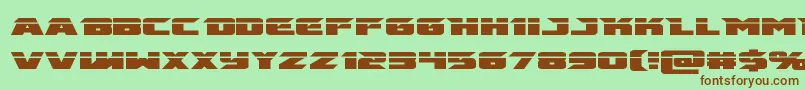 emissarylaser Font – Brown Fonts on Green Background