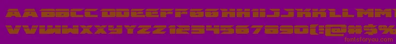 emissarylaser Font – Brown Fonts on Purple Background