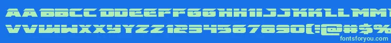 emissarylaser Font – Green Fonts on Blue Background