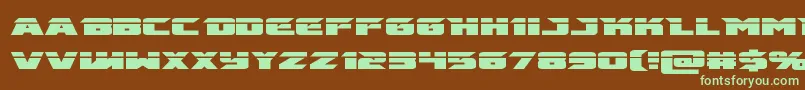 emissarylaser Font – Green Fonts on Brown Background