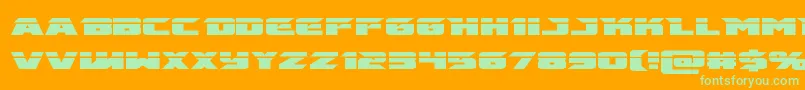 Шрифт emissarylaser – зелёные шрифты на оранжевом фоне