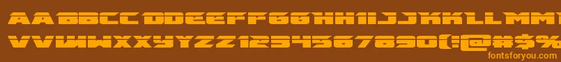 emissarylaser Font – Orange Fonts on Brown Background