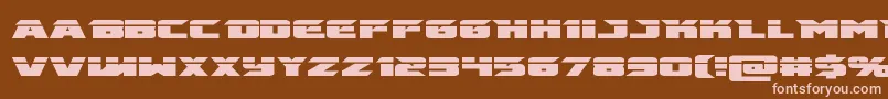 emissarylaser Font – Pink Fonts on Brown Background