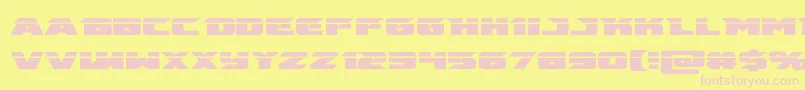 emissarylaser Font – Pink Fonts on Yellow Background