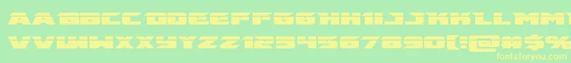 emissarylaser Font – Yellow Fonts on Green Background
