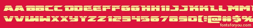 emissarylaser Font – Yellow Fonts on Red Background