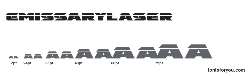 Размеры шрифта Emissarylaser (125951)