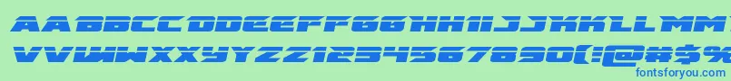 emissarylaserital Font – Blue Fonts on Green Background