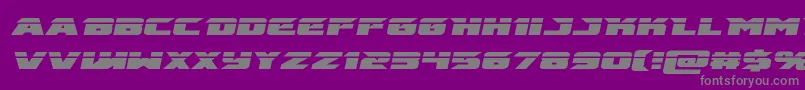 emissarylaserital Font – Gray Fonts on Purple Background