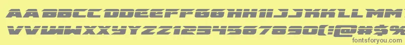 emissarylaserital Font – Gray Fonts on Yellow Background