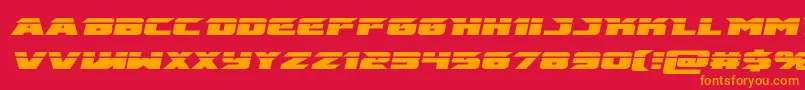 emissarylaserital Font – Orange Fonts on Red Background
