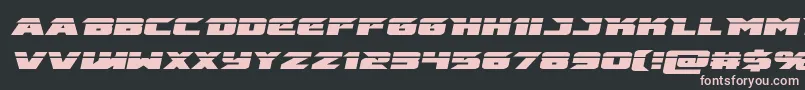 emissarylaserital Font – Pink Fonts on Black Background