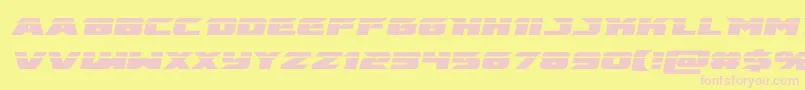 emissarylaserital Font – Pink Fonts on Yellow Background