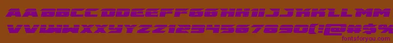 emissarylaserital Font – Purple Fonts on Brown Background