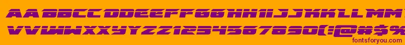 emissarylaserital Font – Purple Fonts on Orange Background