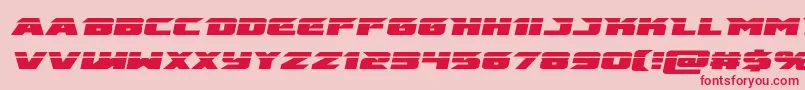 Fonte emissarylaserital – fontes vermelhas em um fundo rosa