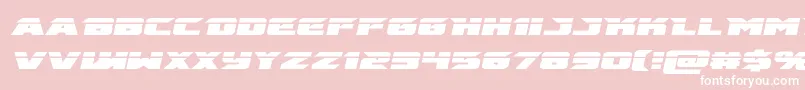 emissarylaserital Font – White Fonts on Pink Background