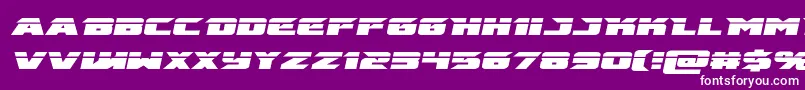 emissarylaserital Font – White Fonts on Purple Background