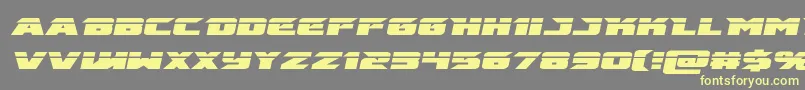 emissarylaserital Font – Yellow Fonts on Gray Background