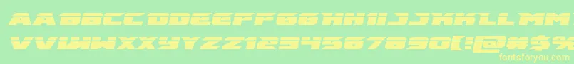 emissarylaserital Font – Yellow Fonts on Green Background