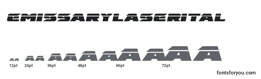 Размеры шрифта Emissarylaserital (125952)