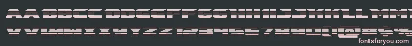 フォントemissaryscan – 黒い背景にピンクのフォント