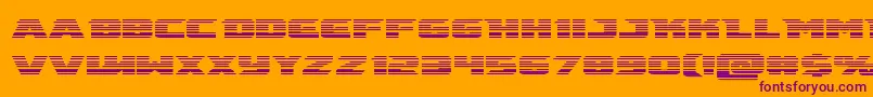 emissaryscan Font – Purple Fonts on Orange Background