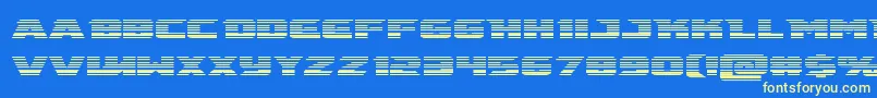 emissaryscan Font – Yellow Fonts on Blue Background