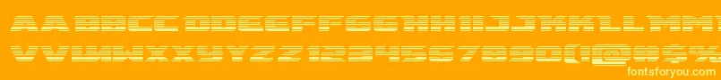 emissaryscan Font – Yellow Fonts on Orange Background