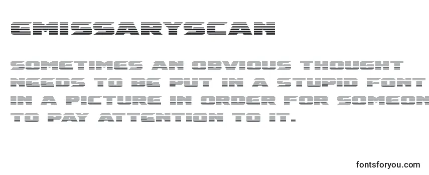 Review of the Emissaryscan (125954) Font