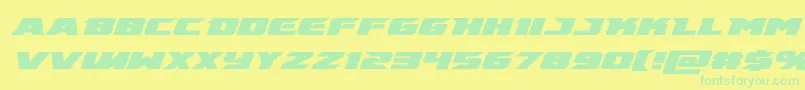 emissarysuperital Font – Green Fonts on Yellow Background