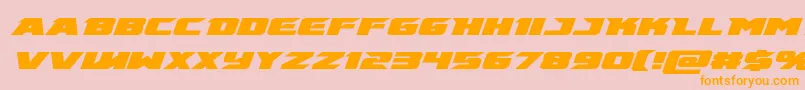 emissarysuperital Font – Orange Fonts on Pink Background