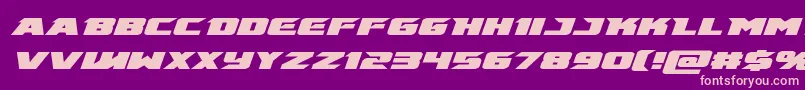 emissarysuperital Font – Pink Fonts on Purple Background