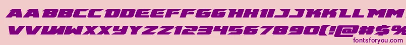 emissarysuperital Font – Purple Fonts on Pink Background