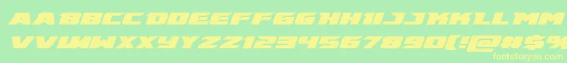 emissarysuperital Font – Yellow Fonts on Green Background