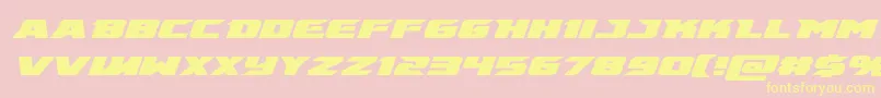 emissarysuperital Font – Yellow Fonts on Pink Background