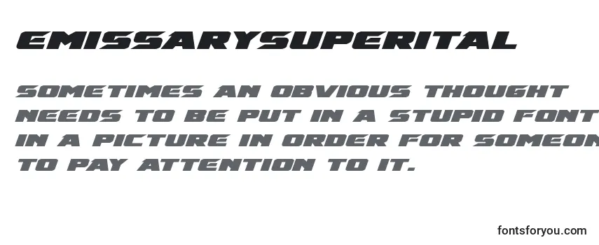 Review of the Emissarysuperital (125956) Font