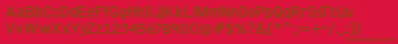 EmkaSansCondensed Bold Font – Brown Fonts on Red Background