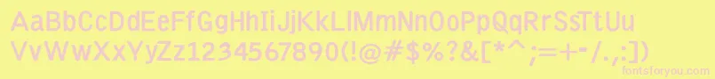 EmkaSansCondensed Bold Font – Pink Fonts on Yellow Background