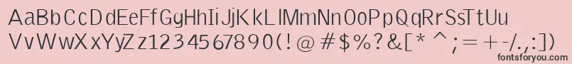 EmkaSansCondensed Font – Black Fonts on Pink Background