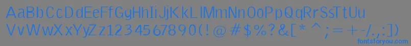 EmkaSansCondensed Font – Blue Fonts on Gray Background