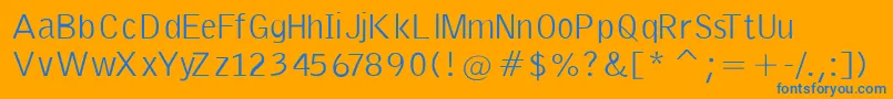フォントEmkaSansCondensed – オレンジの背景に青い文字