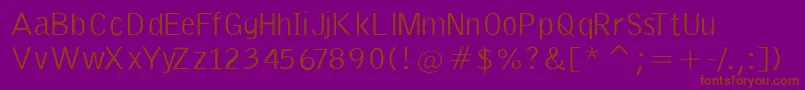 EmkaSansCondensed Font – Brown Fonts on Purple Background